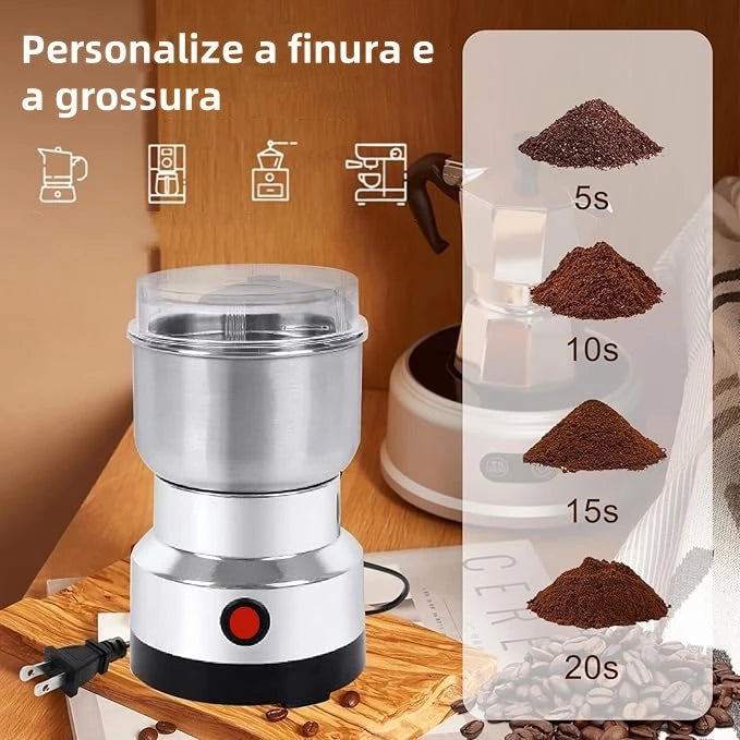 Moedor Elétrico Multifuncional para Café e Grãos
