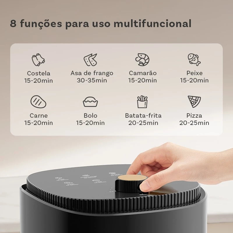 Air Fryer Gaabor 2.8L — Fritadeira Sem Óleo com Timer e 200°C