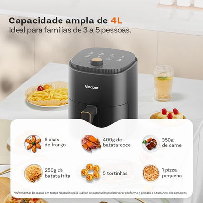 Air Fryer Gaabor 2.8L — Fritadeira Sem Óleo com Timer e 200°C