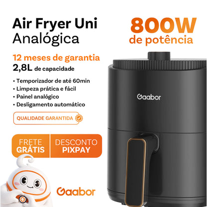 Air Fryer Gaabor 2.8L — Fritadeira Sem Óleo com Timer e 200°C