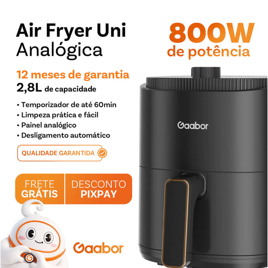 Air Fryer Gaabor 2.8L — Fritadeira Sem Óleo com Timer e 200°C